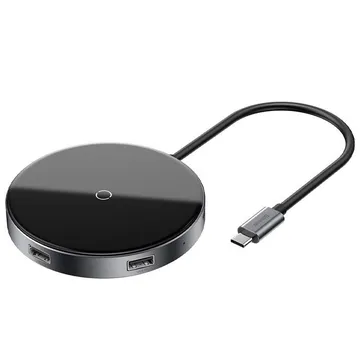 هاب بیسوس USB-C مدل Circular Mirror Wireless Charger HUB WXJMY-0G