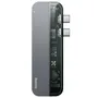 هاب بیسوس 5 پورت USB-C مدل Transparent Series Dual Type-C Multifunctional CAHUB-TS0G