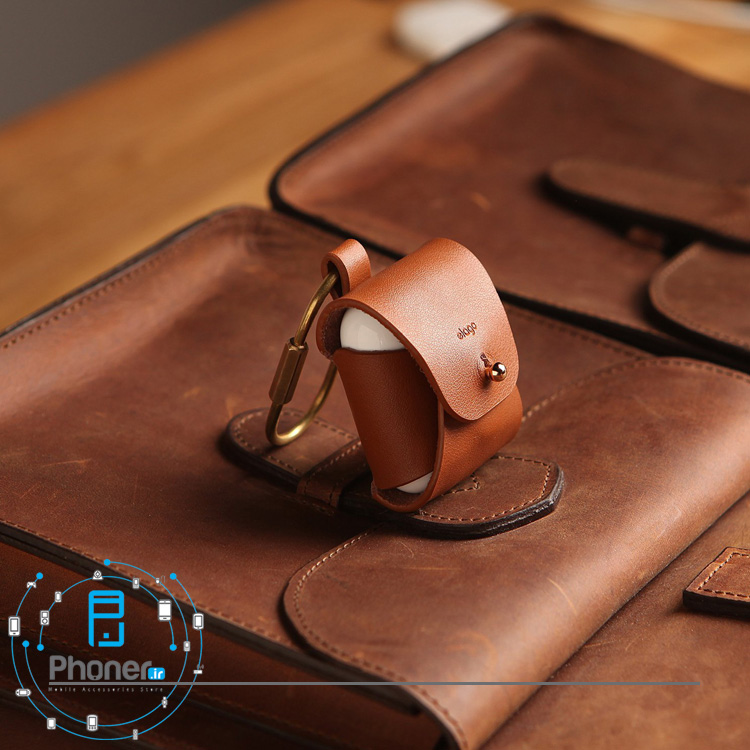 Elago EAPLE Airpods Leather Case تولید شده از چرم طبیعی