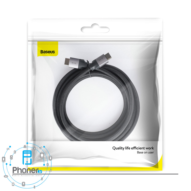 بسته بندی Baseus CAKSX-D0G Enjoyment Series 4KHD Male to 4KHD Male Adapter Cable
