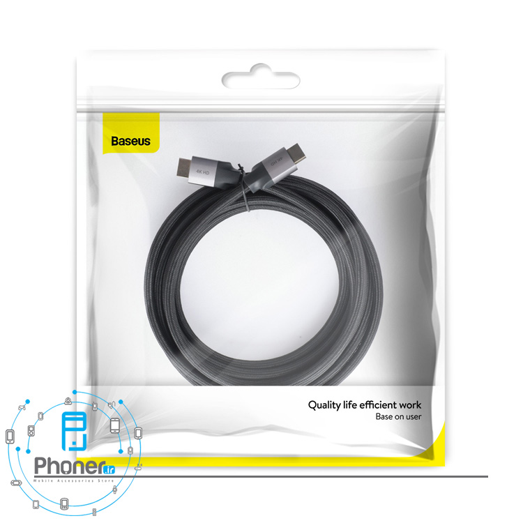 بسته بندی Baseus CAKSX-E0G Enjoyment Series 4KHD Male to 4KHD Male Adapter Cable