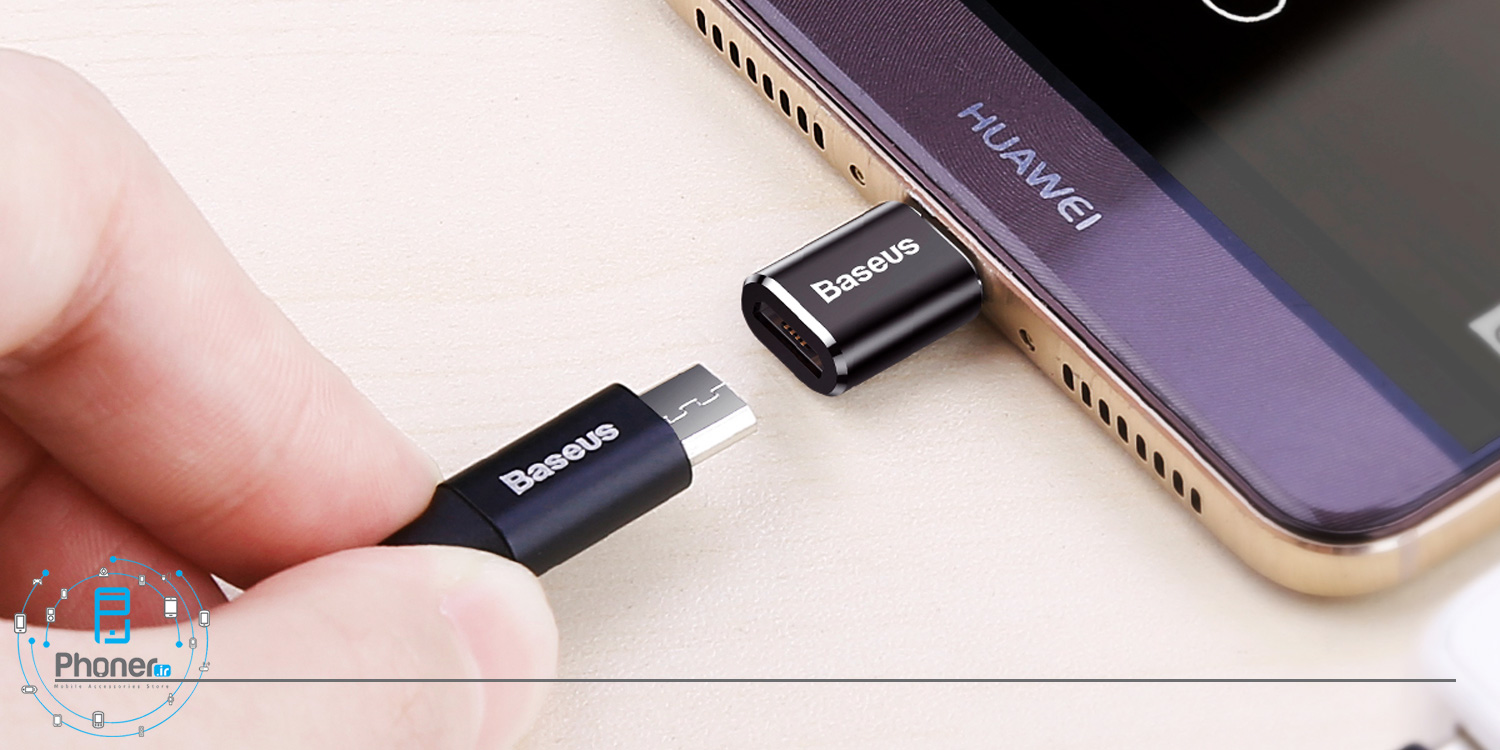 تبدیل تایپ‌سی به میکرو یواس‌بی Baseus CAMOTG-01 Micro Female To USB-C Male Adapter Converter