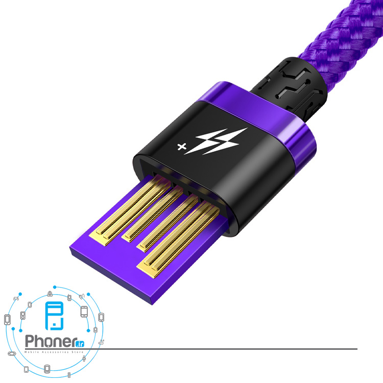 کانکتور رنگ بنفش Baseus HW Flash Charge Cable