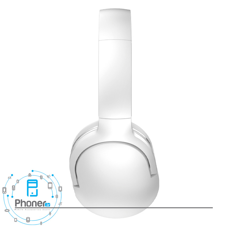 نمای کناری رنگ سفید Baseus NGD02-01 Encok Wireless Headphone D02