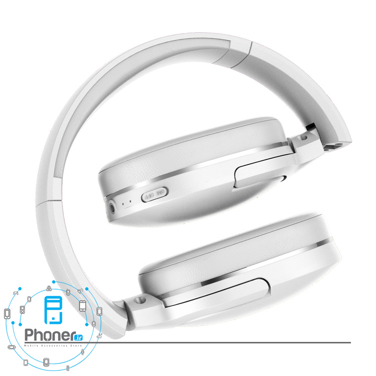 نمای جمع شده رنگ سفید Baseus NGD02-01 Encok Wireless Headphone D02