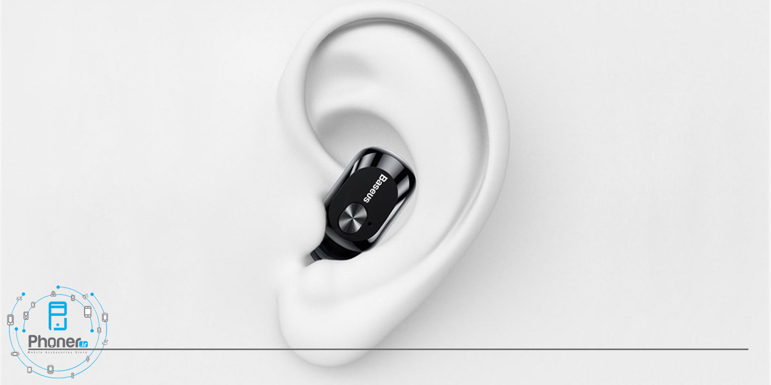 نحوه قرار گرفتن Baseus NGW01-01 Encok True Wireless Earphones W01 داخل گوش