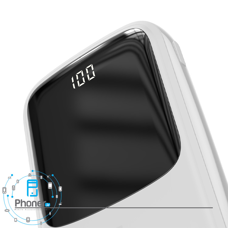 نمایشگر درصد شارژ رنگ سفید Baseus PPQD-B01 Power Bank Q pow Digital Display