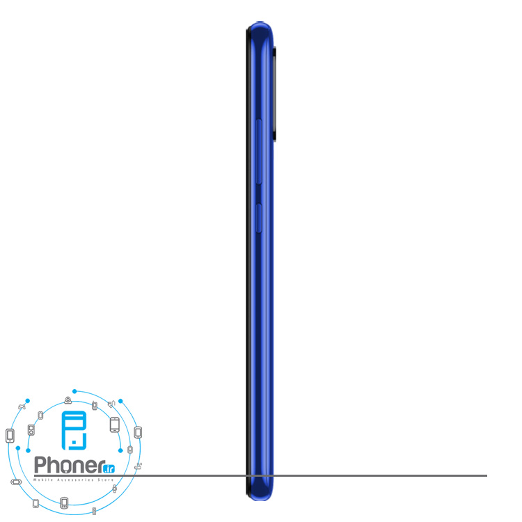 نمای کناری رنگ آبی Xiaomi Mi A3