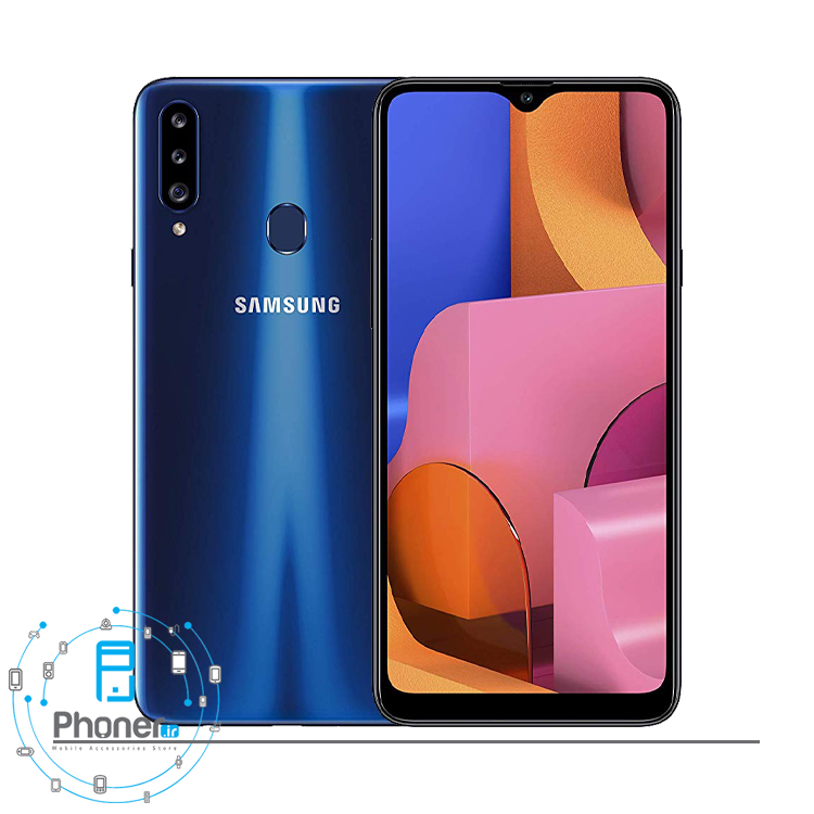 رنگ آبی گوشی موبایل Samsung Galaxy A20s
