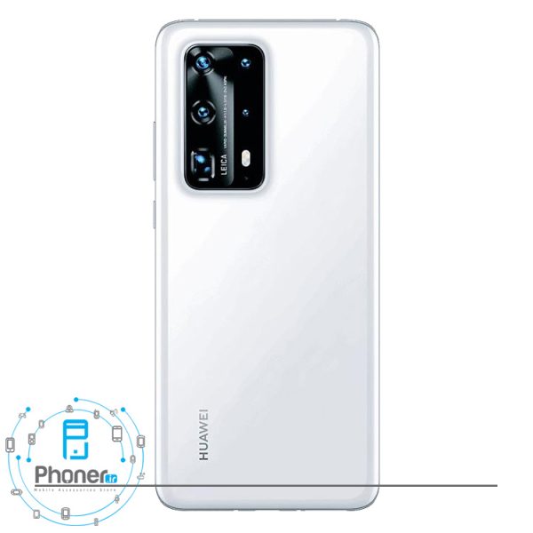 نمای قاب پشت رنگ سفید گوشی موبایل Huawei P40 Pro Plus