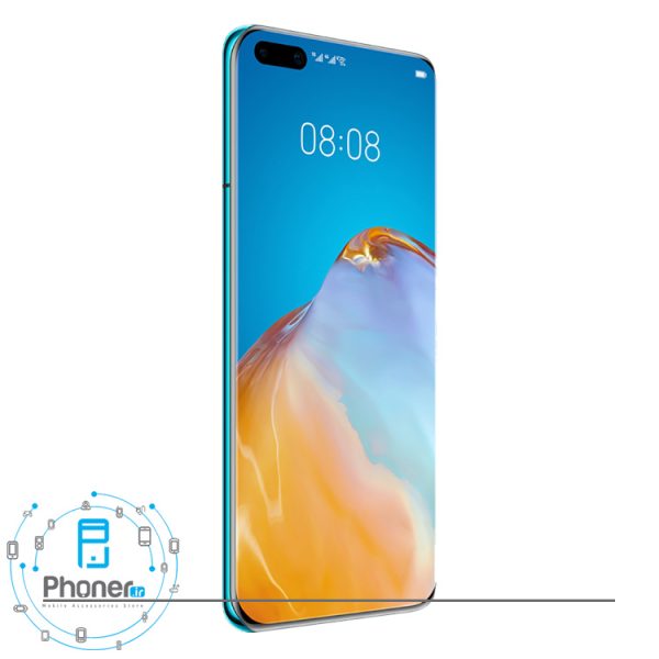 نمای صفحه نمایش رنگ آبی گوشی موبایل Huawei P40 Pro