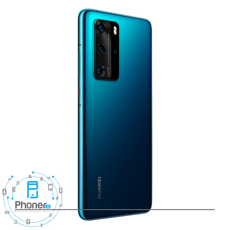 نمای کناری رنگ آبی گوشی موبایل Huawei P40 Pro
