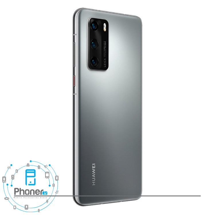 نمای کناری رنگ نقره ای گوشی موبایل Huawei P40