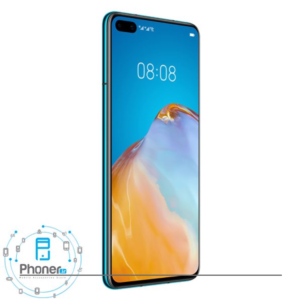نمای کناری رنگ آبی گوشی Huawei P40