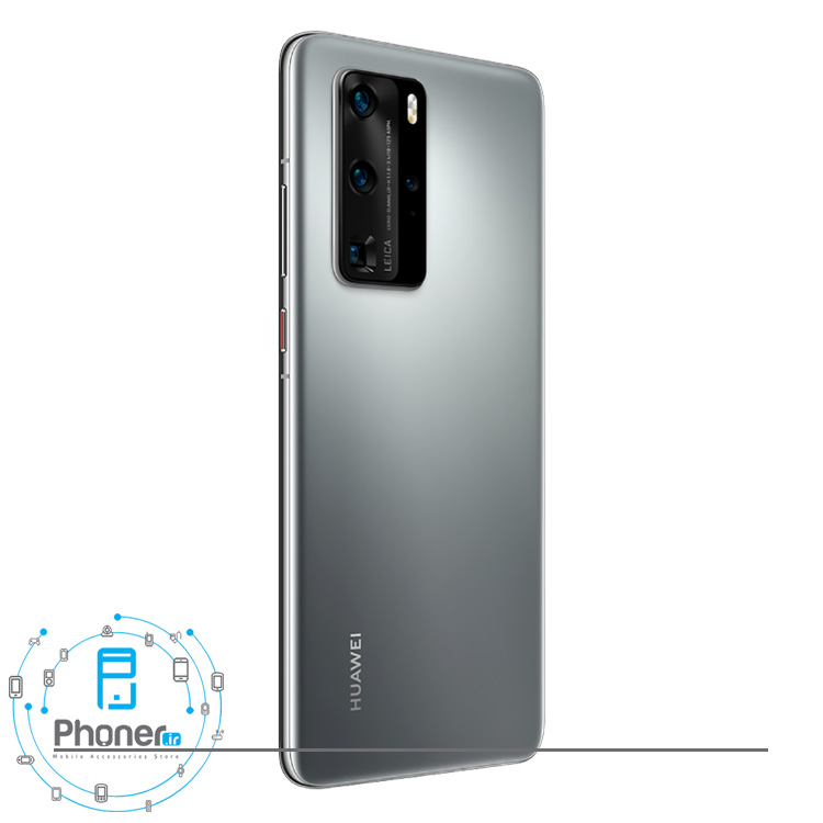 نمای کناری رنگ نقره ای گوشی موبایل Huawei P40 Pro
