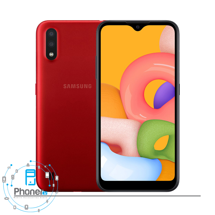 رنگ قرمز گوشی موبایل Samsung Galaxy A01