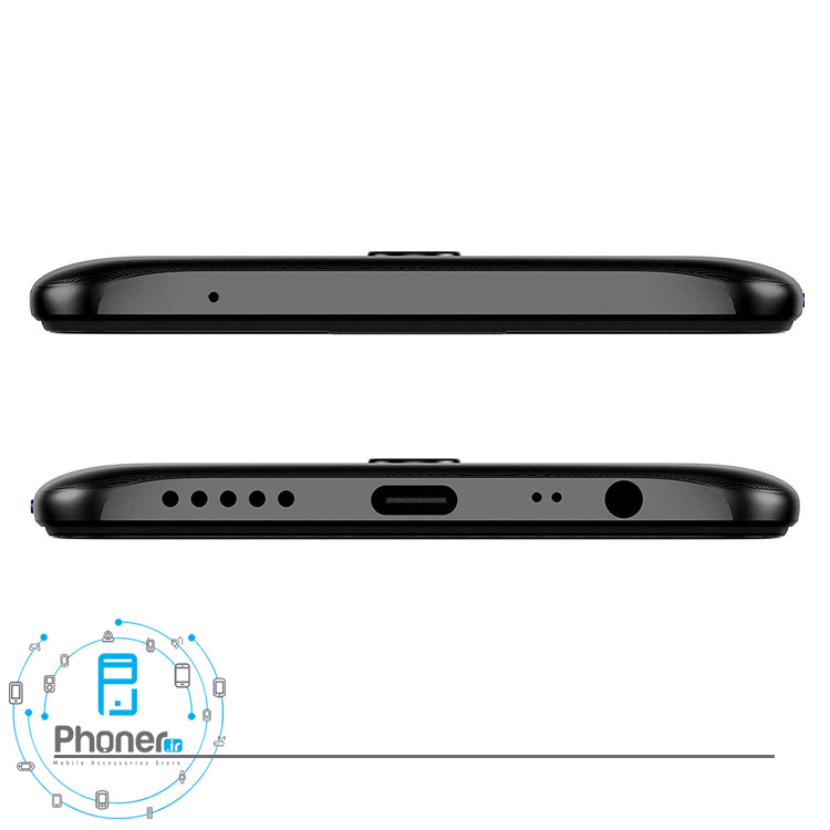 نمای بالا و پایین رنگ مشکی گوشی Xiaomi Redmi 8A