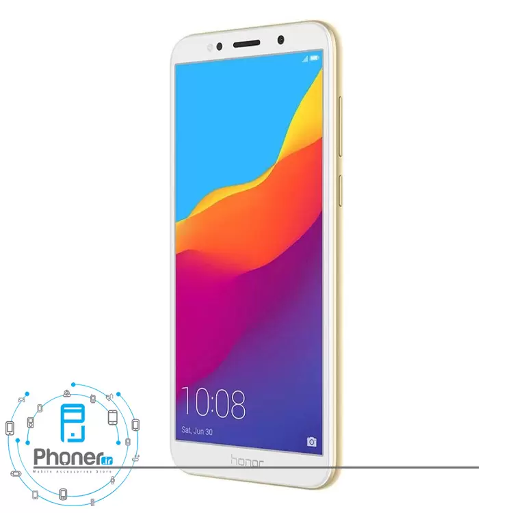 نمای صفحه نمایش رنگ طلایی گوشی موبایل Huawei DUA-L22 Honor 7S