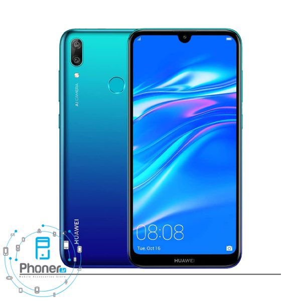 رنگ آبی گوشی موبایل Huawei DUB-LX1 Y7 Prime 2019