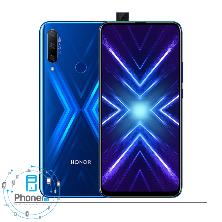  رنگ آبی گوشی موبایل Huawei STK-LX1 9X Honor 9X