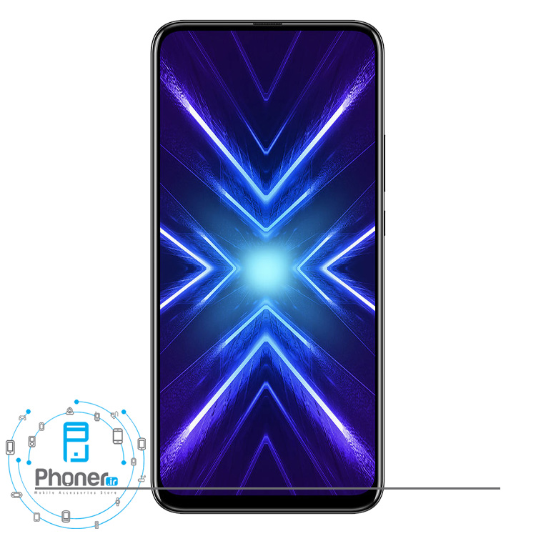 نمای صفحه نمایش  رنگ آبی گوشی موبایل Huawei STK-LX1 9X Honor 9X
