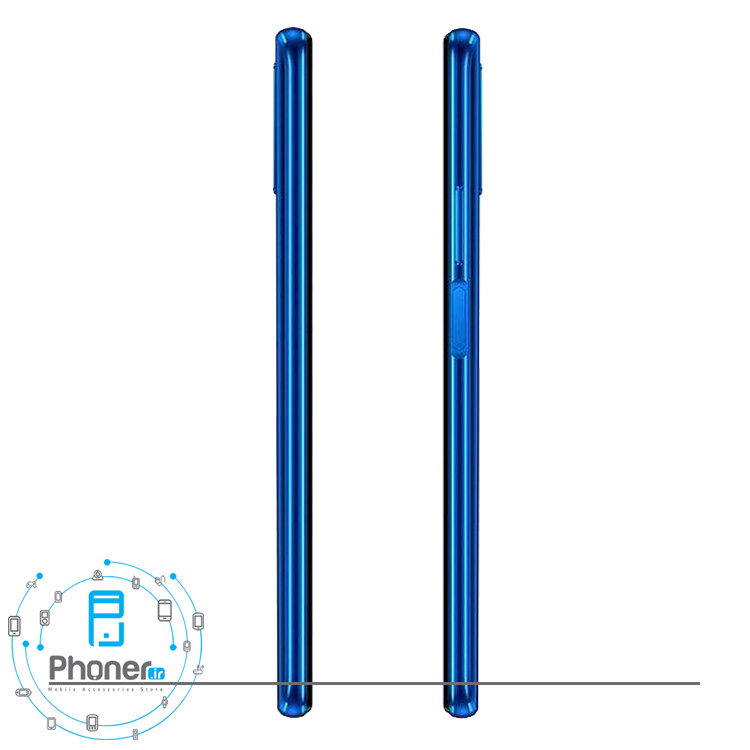 نمای کلید های کناری  رنگ آبی گوشی موبایل Huawei STK-LX1 9X Honor 9X