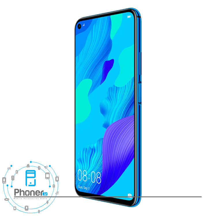 نمای کناری گوشی موبایل Huawei YAL-L21 Nova 5T رنگ آبی
