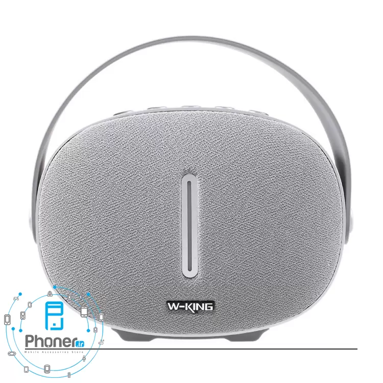 رنگ نقره ای اسپیکر بلوتوثی W-King T6 Intelligent Bluetooth Speaker