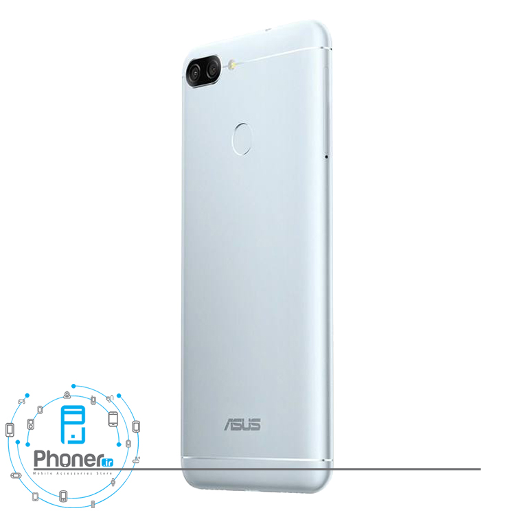 نمای کناری گوشی موبایل ASUS ZB570TL Zenfone Max Plus M1 رنگ نقره ای