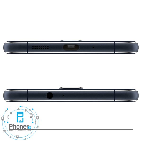نمای بالا و پایین گوشی موبایل ASUS ZE552KL Zenfone 3 در رنگ مشکی