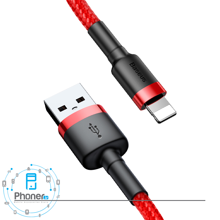 رنگ قرمز کابل Baseus CALKLF-CG1 Cafule Cable