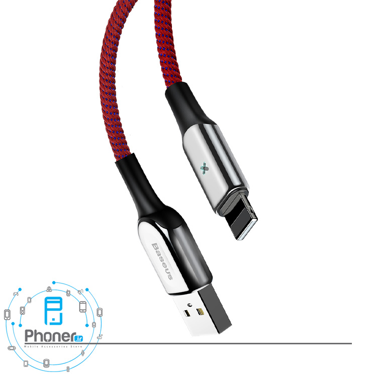 کابل Baseus CALXD-B01 X-Shaped Light Cable در رنگ قرمز