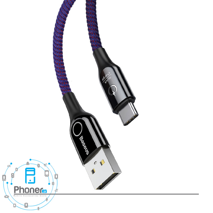 کابل Baseus CATCD-01 C-Shaped Light Cable در رنگ بنفش