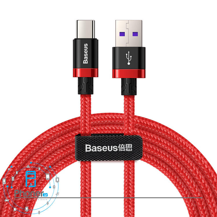 رنگ قرمز کابل Baseus CATZH-B09 HW Flash Charge Cable