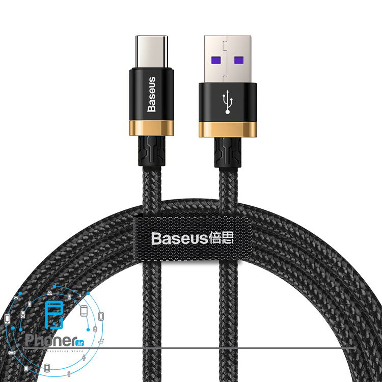 رنگ مشکی طلایی کابل Baseus HW Flash Charge Cable