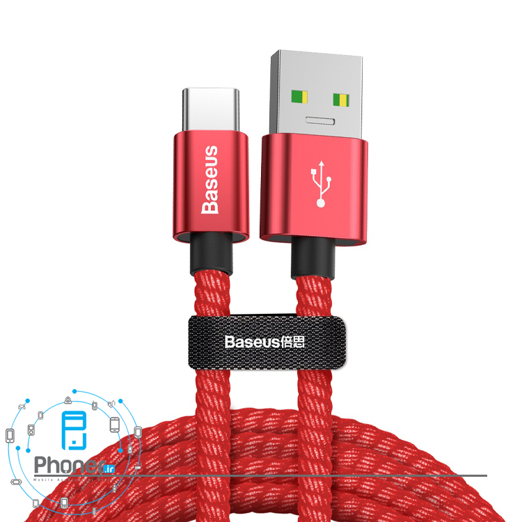 رنگ قرمز کابل Baseus CATKC-A01 Double Fast Charge Cable