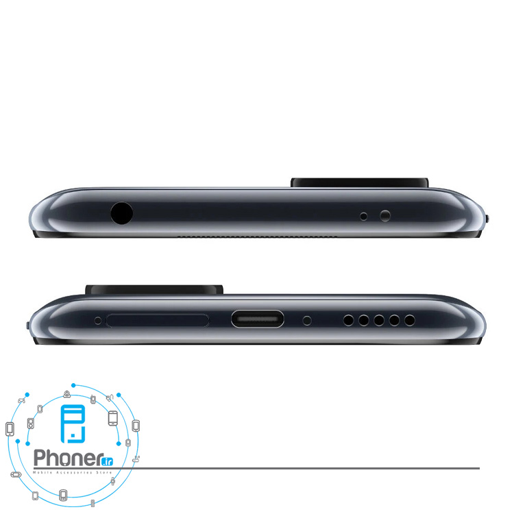 نمای بالا و پایین گوشی موبایل Xiaomi Mi 10 Lite 5G