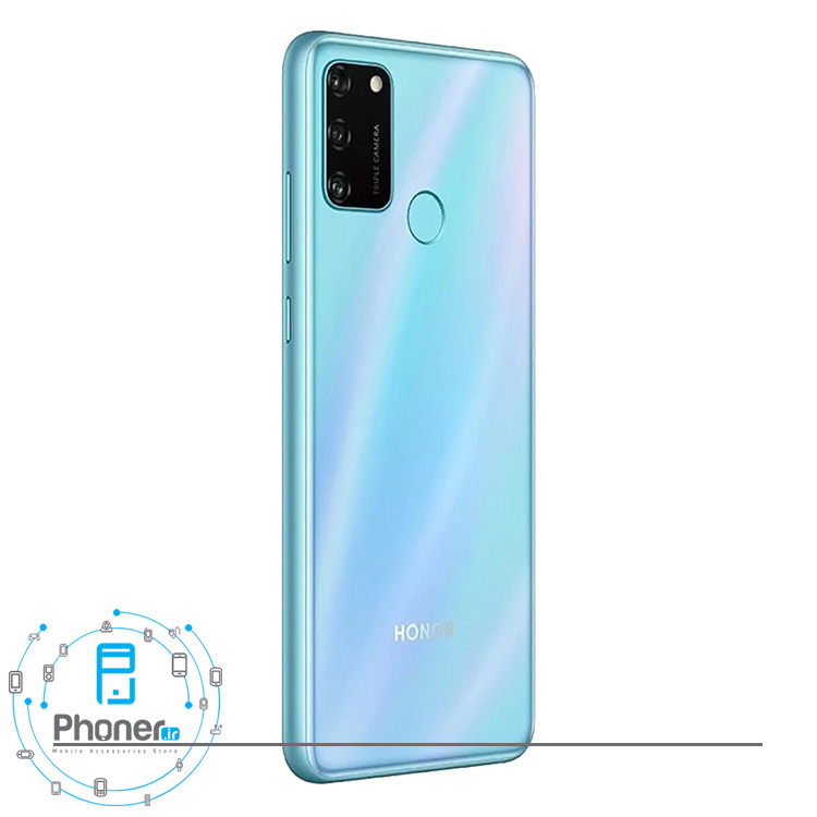 نمای کناری قاب پشتی گوشی موبایل Huawei MOA-LX9N Honor 9A رنگ آبی