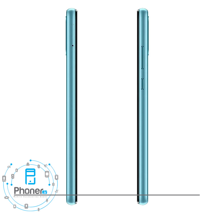 نمای کناری گوشی موبایل Huawei MOA-LX9N Honor 9A رنگ آبی