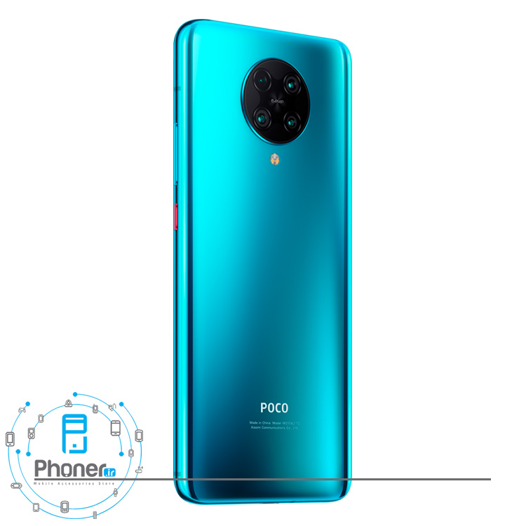 نمای کناری قاب پشتی گوشی موبایل Xiaomi Poco F2 Pro 5G رنگ آبی