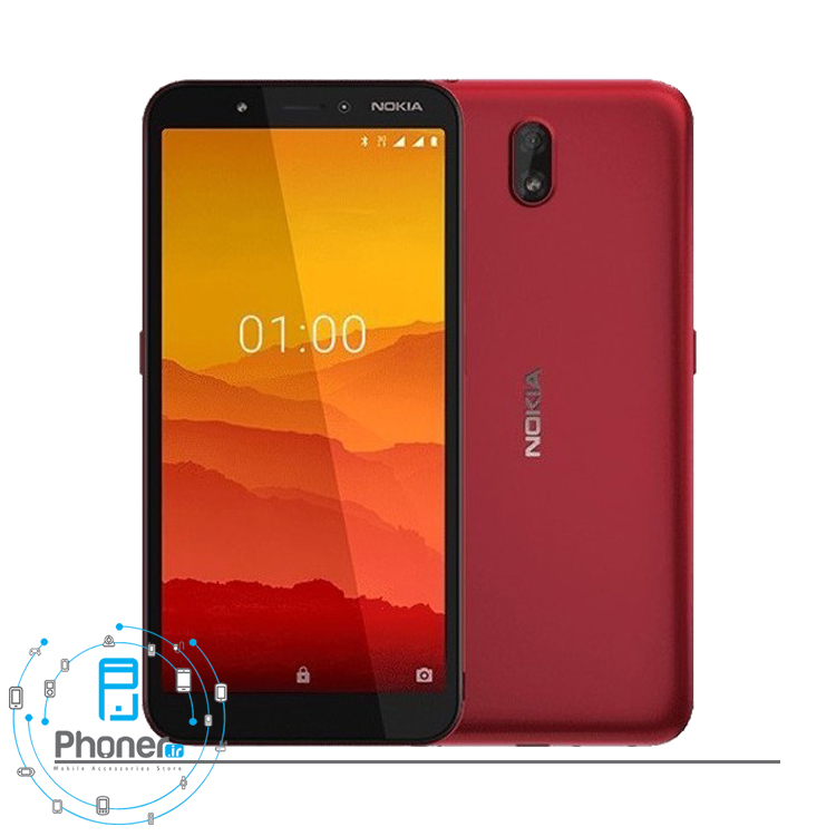 رنگ قرمز گوشی موبایل TA-1165 Nokia C1 2019