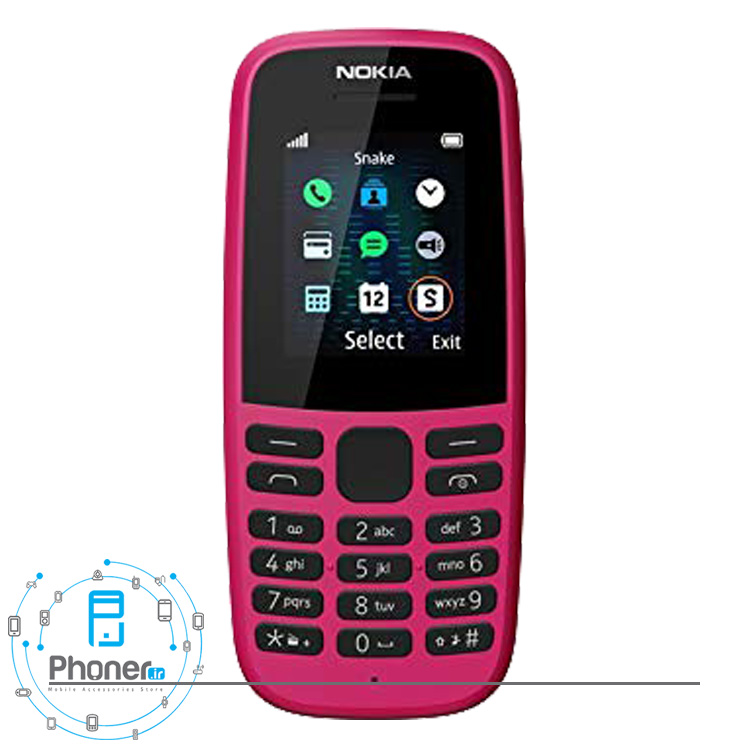 صفحه نمایش گوشی موبایل 2019 TA-1174 Nokia 105 رنگ صورتی