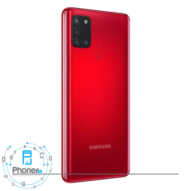 نمای کناری قاب پشتی گوشی موبایل Samsung SM-A217F/DS Galaxy A21s رنگ قرمز
