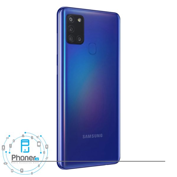 نمای کناری قاب پشتی گوشی موبایل Samsung SM-A217F/DS Galaxy A21s رنگ آبی