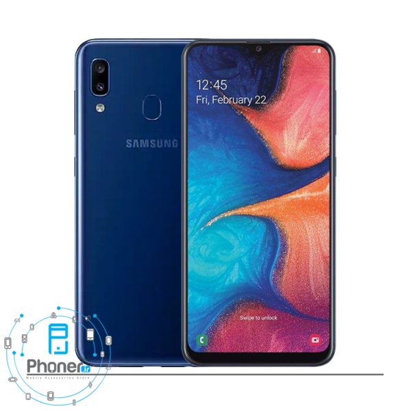 رنگ آبی گوشی موبایل Samsung SM-A205F/DS Galaxy A20