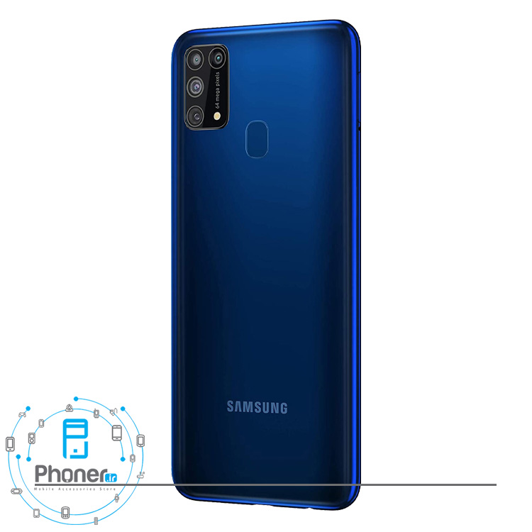 نمای کناری قاب پشتی گوشی موبایل Samsung SM-M315F/DSN Galaxy M31 رنگ آبی