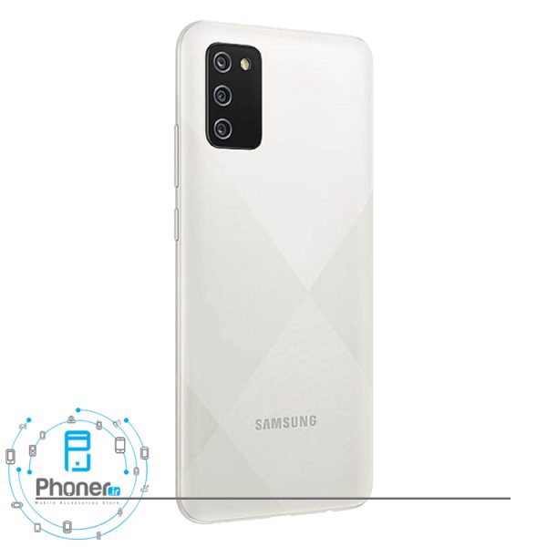 نمای کناری قاب پشتی گوشی موبایل Samsung SM-A025F/DS Galaxy A02s رنگ سفید