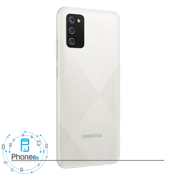 نمای کناری قاب پشتی گوشی موبایل Samsung SM-A025F/DS Galaxy A02s رنگ سفید