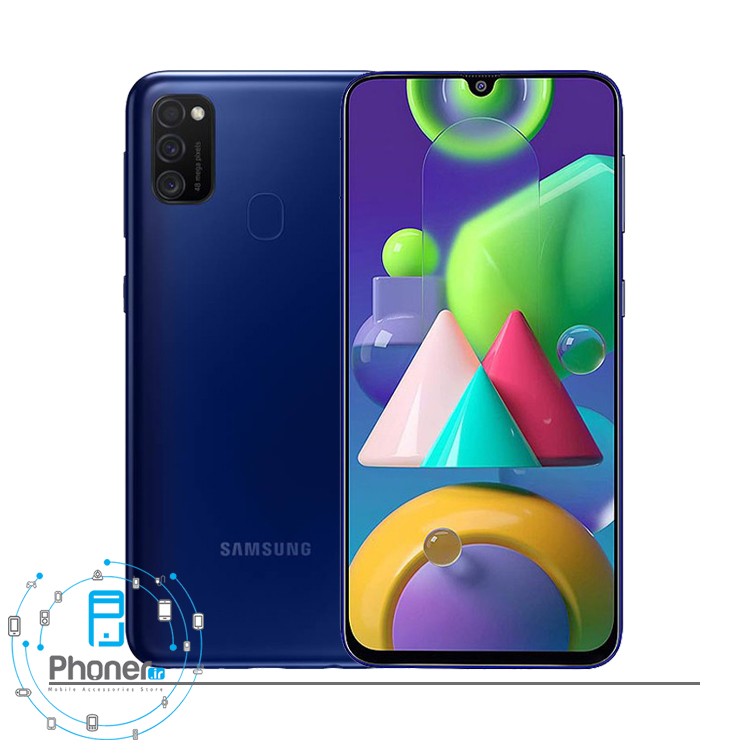 رنگ آبی گوشی موبایل Samsung SM-M215F Galaxy M21