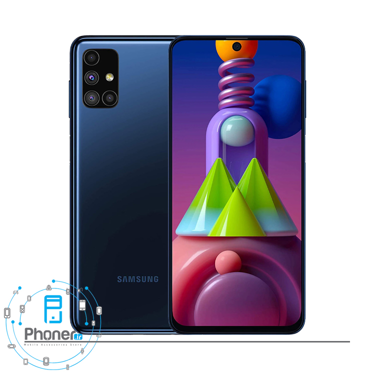 رنگ آبی گوشی موبایل Samsung SM-M515F/DSN Galaxy M51